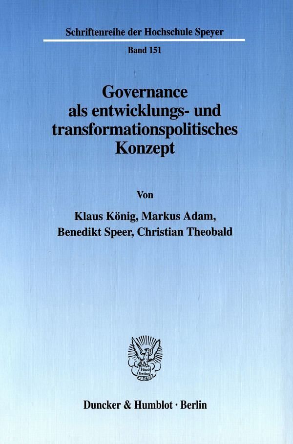 Governance als entwicklungs- und transformationspolitisches Konzept.