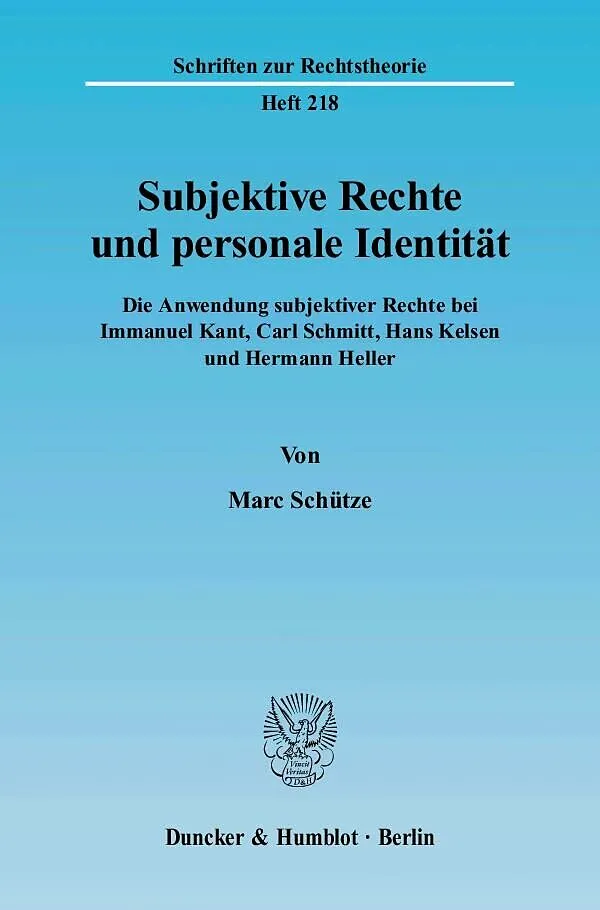 Subjektive Rechte und personale Identität.