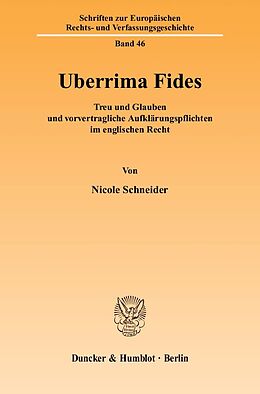 Fester Einband Uberrima Fides. von Nicole Schneider