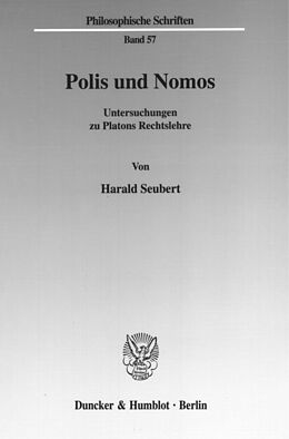 Kartonierter Einband Polis und Nomos. von Harald Seubert