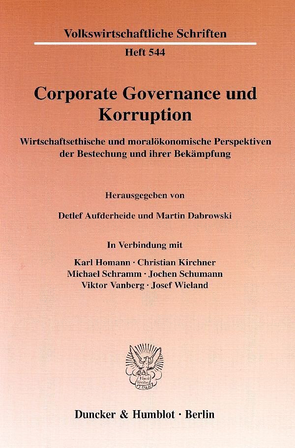 Corporate Governance und Korruption.