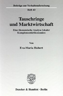 Kartonierter Einband Tauschringe und Marktwirtschaft. von Eva-Maria Hubert