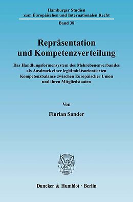 Kartonierter Einband Repräsentation und Kompetenzverteilung. von Florian Sander