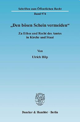Kartonierter Einband "Den bösen Schein vermeiden". von Ulrich Hilp
