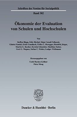 Kartonierter Einband Ökonomie der Evaluation von Schulen und Hochschulen. von 