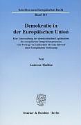 Kartonierter Einband Demokratie in der Europäischen Union. von Andreas Tiedtke
