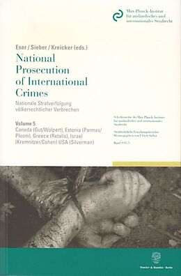 Kartonierter Einband National Prosecution of International Crimes - Nationale Strafverfolgung völkerrechtlicher Verbrechen. von 