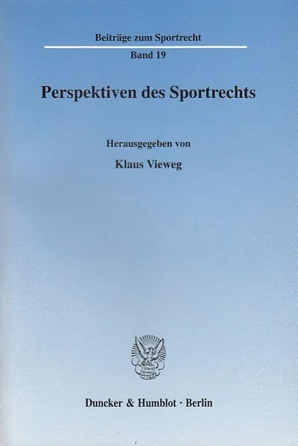Perspektiven des Sportrechts.