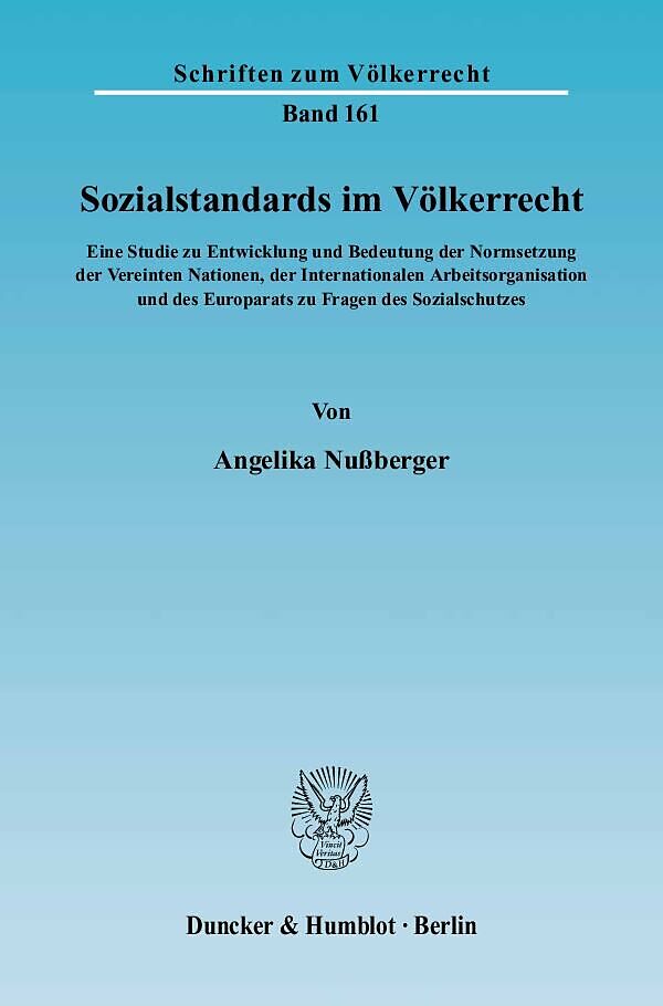 Sozialstandards im Völkerrecht.