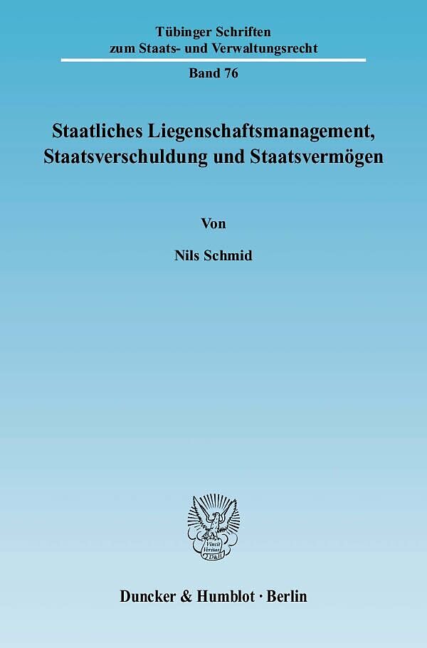 Staatliches Liegenschaftsmanagement, Staatsverschuldung und Staatsvermögen.