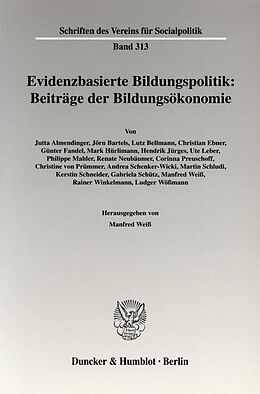 Kartonierter Einband Evidenzbasierte Bildungspolitik: Beiträge der Bildungsökonomie. von 