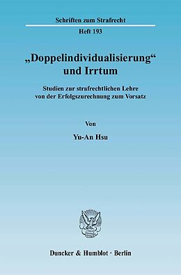 Kartonierter Einband "Doppelindividualisierung" und Irrtum. von Yu-An Hsu