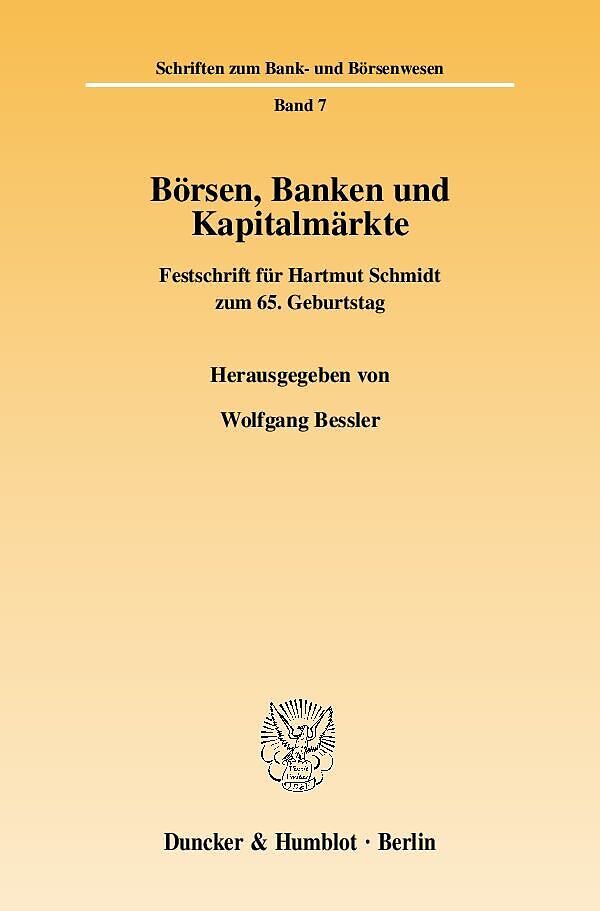 Börsen, Banken und Kapitalmärkte.