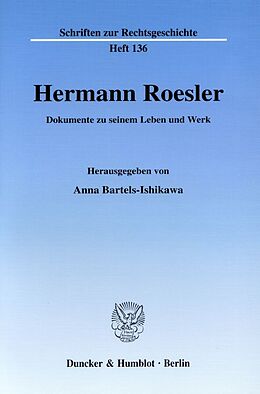 Kartonierter Einband Hermann Roesler. von 