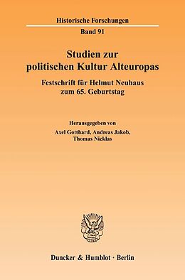 Kartonierter Einband Studien zur politischen Kultur Alteuropas. von 