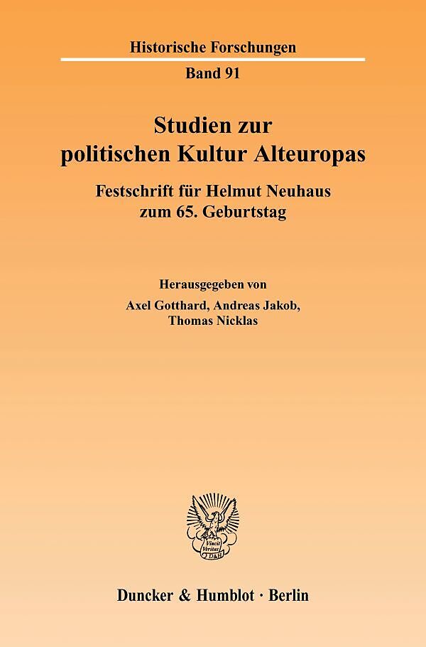 Studien zur politischen Kultur Alteuropas.