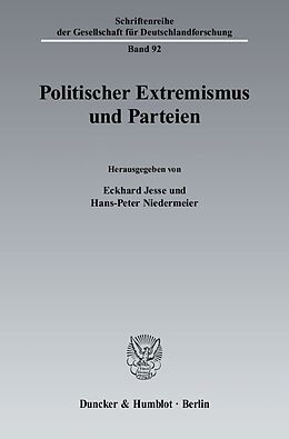 Kartonierter Einband Politischer Extremismus und Parteien. von 