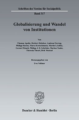 Kartonierter Einband Globalisierung und Wandel von Institutionen. von 