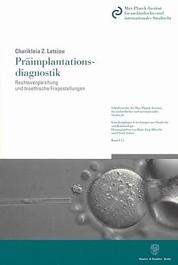 Kartonierter Einband Präimplantationsdiagnostik. von Charikleia Z. Latsiou