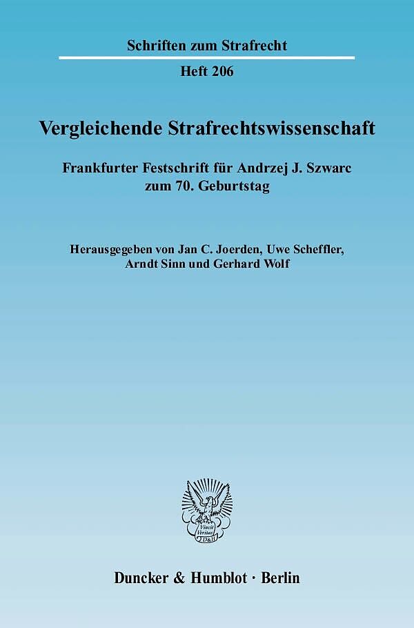 Vergleichende Strafrechtswissenschaft.