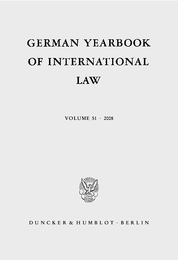 German Yearbook of International Law - Jahrbuch für Internationales Recht.