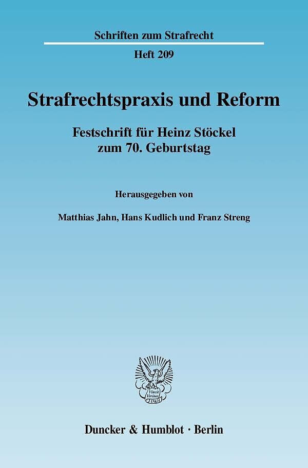 Strafrechtspraxis und Reform.