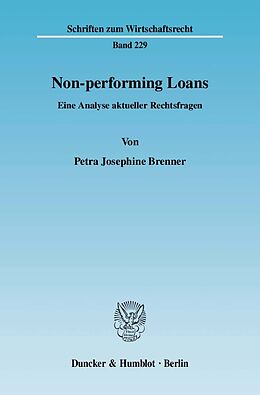 Kartonierter Einband Non-performing Loans. von Petra Josephine Brenner
