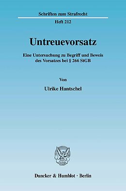 Kartonierter Einband Untreuevorsatz. von Ulrike Hantschel