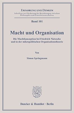 Kartonierter Einband Macht und Organisation. von Simon Springmann