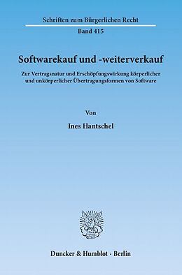 Kartonierter Einband Softwarekauf und -weiterverkauf. von Ines Hantschel