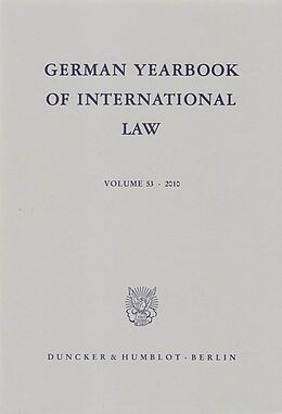 Fester Einband German Yearbook of International Law - Jahrbuch für Internationales Recht. von 