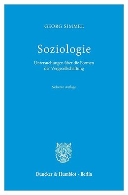 Kartonierter Einband Soziologie. von Georg Simmel