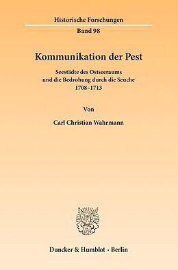Kartonierter Einband Kommunikation der Pest. von Carl Christian Wahrmann