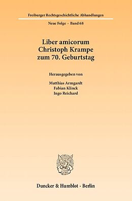 Kartonierter Einband Liber amicorum Christoph Krampe zum 70. Geburtstag. von 