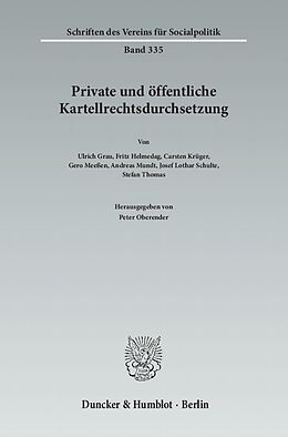 Kartonierter Einband Private und öffentliche Kartellrechtsdurchsetzung. von 