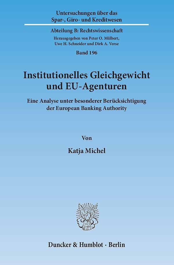 Institutionelles Gleichgewicht und EU-Agenturen.