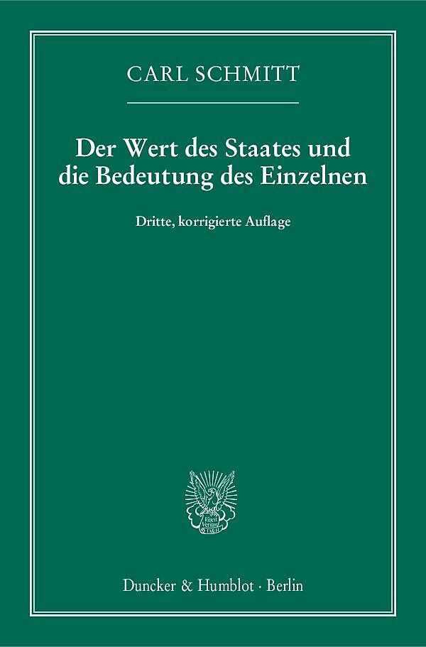 Der Wert des Staates und die Bedeutung des Einzelnen.