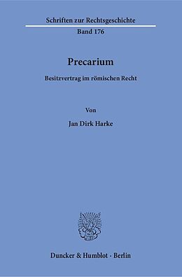 Kartonierter Einband Precarium. von Jan Dirk Harke