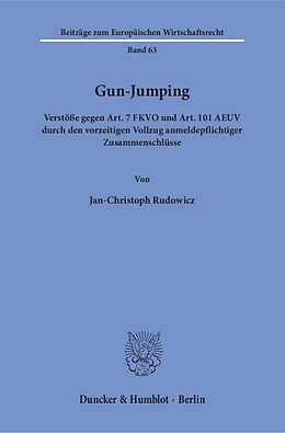 Kartonierter Einband Gun-Jumping. von Jan-Christoph Rudowicz
