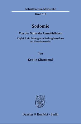 Kartonierter Einband Sodomie. von Kristin Kliemannel