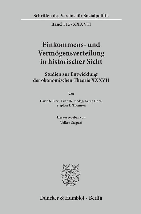 Einkommens- und Vermögensverteilung in historischer Sicht.