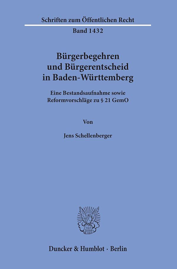 Bürgerbegehren und Bürgerentscheid in Baden-Württemberg.