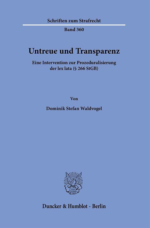 Untreue und Transparenz.