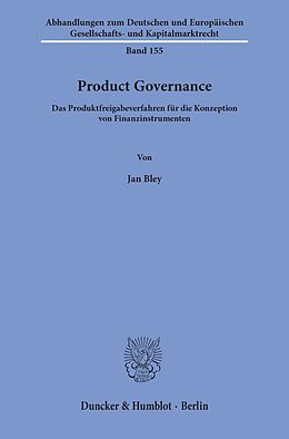 Kartonierter Einband Product Governance. von Jan Bley