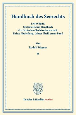 Kartonierter Einband Handbuch des Seerechts. von Rudolf Wagner