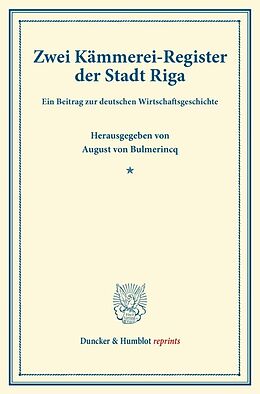 Kartonierter Einband Zwei Kämmerei-Register der Stadt Riga. von 