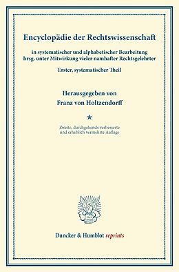 Kartonierter Einband Encyclopädie der Rechtswissenschaft von 