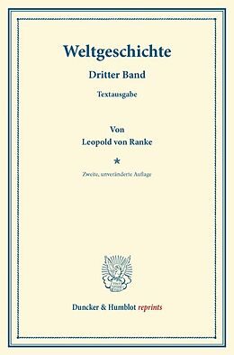 Kartonierter Einband Weltgeschichte. von Leopold von Ranke