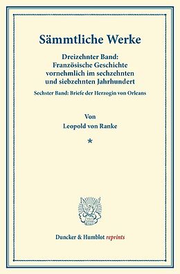 Kartonierter Einband Sämmtliche Werke. von Leopold von Ranke