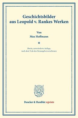 Kartonierter Einband Geschichtsbilder aus Leopold v. Rankes Werken. von 